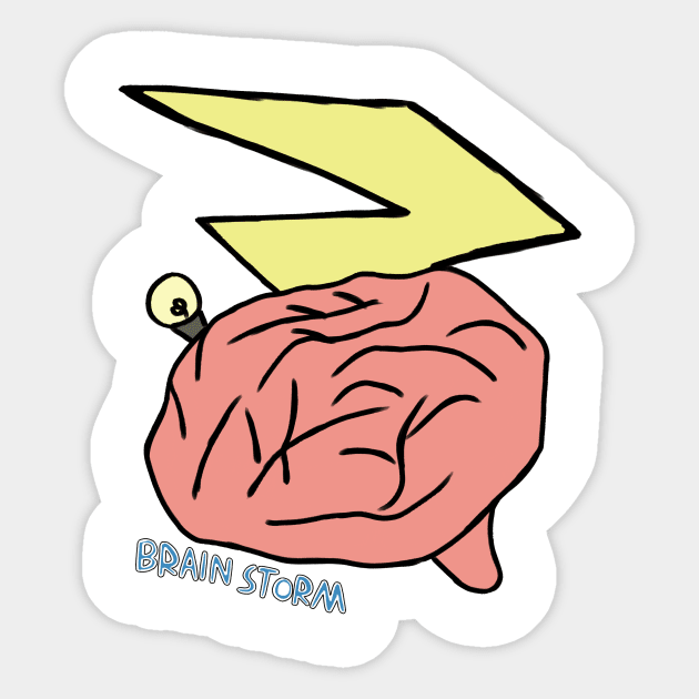 brainstorm Sticker by JunkArtPal